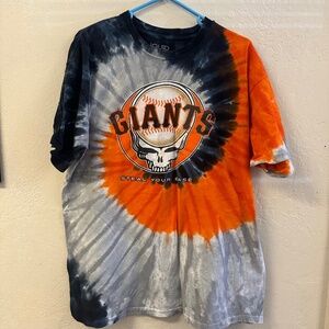 San Francisco Giants x Grateful Dead 'Steal Your Base' tie dye tee shirt